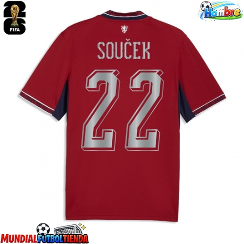 Camiseta República Checa Tomas Soucek #22 Primera Equipación Replica Mundial 2026 mangas cortas